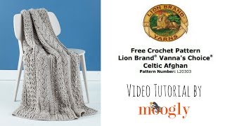 How to Crochet Lion Brand Celtic Afghan [upl. by Juieta]