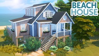 Summer Beach House  The Sims 4 Speed Build [upl. by Kinsman130]