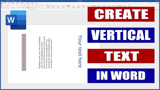 Vertical Text in Word  Microsoft Word Tutorials [upl. by Aneis520]