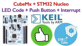 STM32 Nucleo Tutorial 2 Interrupt PUSH Button and LED code generation using STM32CubeMx [upl. by Vanzant512]