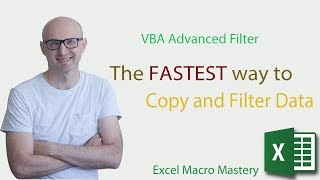 VBA Advanced Filter  The FASTEST way to Copy and Filter Data [upl. by Accebber]