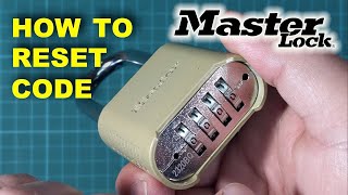 HOW TO CHANGE MASTER LOCK COMBINATION CODE [upl. by Pan]