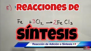 Reacciones Químicas de Síntesis o Combinación [upl. by Atiekal]