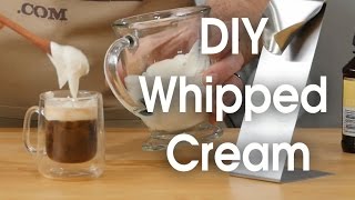 DIY whipped cream in 60 seconds [upl. by Nnahtur]