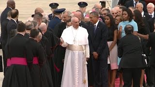 Pope Francis arrives in US [upl. by Bartel]