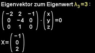 Eigenwerte Eigenvektoren bestimmen 3x3 Matrix [upl. by Iong]