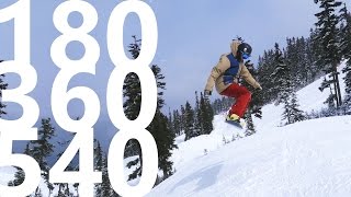 How To 180 360 and 540  Snowboarding Tricks [upl. by Galatea]