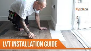 Luxury Vinyl Tile LVT Installation Stepbystep Tutorial by Klynstone [upl. by Ennaus]