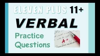 11 Eleven Plus Verbal Reasoning Practice Questions  How to Pass 11 [upl. by Ten]