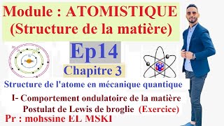 Atomistique structure de l’atome en mécanique quantique part1 [upl. by Yetti]