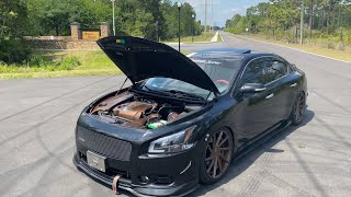 2013 Nissan Maxima Walkthrough Start Up Rev amp Test Drive Modded with New Transmission [upl. by Ordnassela]