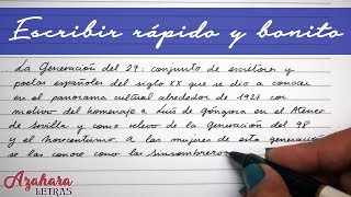 ✍ Cómo Escribir Rápido y Bonito en Cursiva [upl. by Eenet]