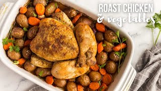 ONE PAN Roast Chicken and Vegetables  The Recipe Rebel [upl. by Fillbert190]