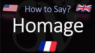 How to Pronounce Homage CORRECTLY American English British French Pronunciation [upl. by Pokorny]