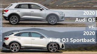 2020 Audi Q3 vs 2020 Audi Q3 Sportback technical comparison [upl. by Roehm604]