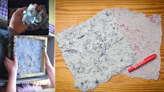 I MADE PAPER FROM FABRIC SCRAPS fabric scrap ideas [upl. by Norek]