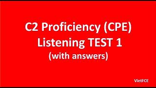 C2 Proficiency CPE Listening Test 1 with answers [upl. by Towland]