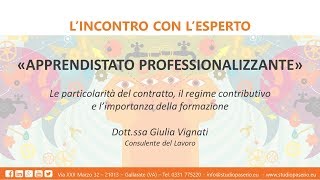 Apprendistato Professionalizzante  Webinar Studio Paserio del 29032018 [upl. by Truelove792]