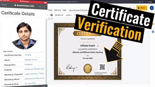 Certificate Validation with QR Code Complete Guide in Hindi [upl. by Aihpledalihp]