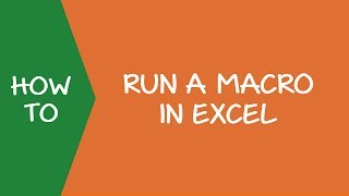 How to Run a Macro in Excel [upl. by Bertilla]