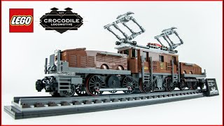 LEGO 10277 Crocodile Locomotive Creator Expert Speed Build for Collectors  Brick Builder [upl. by Anirrak]