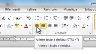 Allineamento del testo  Microsoft Word [upl. by Imeon]