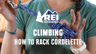 How to Rack Cordelette  REI [upl. by Leunammi]