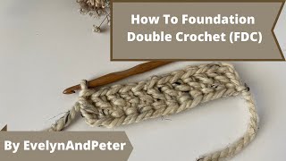 How To Work A Foundation Double Crochet Stitch FDC Beginner Crochet [upl. by Eladnor]