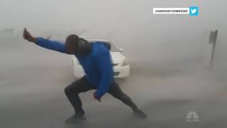 Storm Chaser Battles Hurricane Irma’s Powerful Winds  NBC News [upl. by Surat]