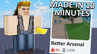 i made Arsenal in 10 MINUTES Arsenal Roblox [upl. by Aisatana]