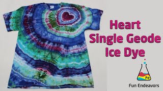 Tie Dye How To Make A Single Heart Geode Ice Dyed Tie Dye Shirt [upl. by Leimaj783]