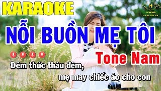 Karaoke Nỗi Buồn Mẹ Tôi Tone Nam Nhạc Sống  Trọng Hiếu [upl. by Secundas866]