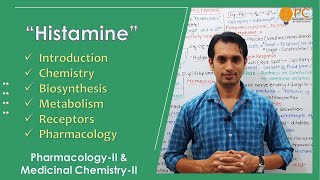 Histamine Pharmacology  Autacoids Pharmacology  Histamine Medicinal Chemistry [upl. by Naivatco]