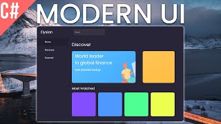 WPF C Professional Modern Flat UI Tutorial [upl. by Elatan]