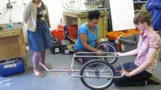 How to build a bike trailer  new steel tube design [upl. by Aidualk508]