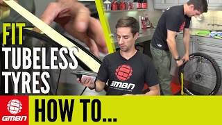 How To Fit Tubeless MTB Tyres  Mountain Bike Maintenance [upl. by Egwan964]