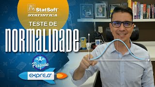 TESTE de NORMALIDADE Software STATISTICA 100 [upl. by Yeldnarb]