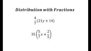 Distribution with Fractions  Simplify Perfectly [upl. by Eelano]