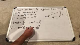 Trigonometry  Proving the Pythagorean Identities [upl. by Orteip]