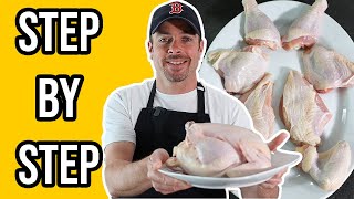 How To Cut A Whole Chicken  8 Pieces [upl. by Bandeen]