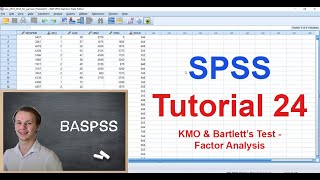 SPSS 24  KMO amp Bartletts Test of Sphericity  Factor Analysis [upl. by Atterual]