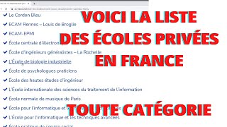 CAMPUS FRANCE 🇫🇷 LISTE DE TOUS LES ÉTABLISSEMENTS SUPÉRIEURS PRIVÉS EN FRANCEDETAIL EXPLICATION [upl. by Rehpotsrik]