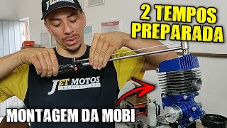 PREPARAÇÃO E MONTAGEM DO MOTOR 2 TEMPOS MOBILETE [upl. by Margette857]