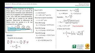 Sistema de tubería en serie Ejercicio 1 [upl. by Yslehc]