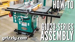 Grizzly G1023 Series Table Saw How To Assemble [upl. by Llerut]