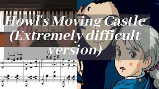 Howls Moving Castle Advanced Piano Sheet Music Tutorial Joe Hisaishi [upl. by Korella]