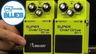 Boss SD1 Waza Craft vs Boss SD1 Standard Overdrive Pedal Shootout [upl. by Nivonod]