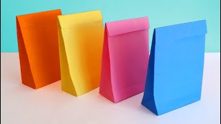 Como hacer BOLSAS de PAPEL para regalo SUPER FACIL [upl. by Llevol]