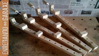 Como hacer sargentos de madera How to make wooden bar clamps [upl. by Yelsew361]