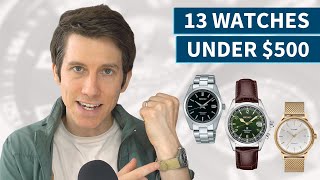 13 Best Watches Under 500  Seiko Hamilton Omega and MORE [upl. by Jankell]